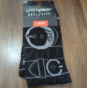 LootCrate Exclusive Edward Scissorhands Graphics Crew Cut Socks size 6-12